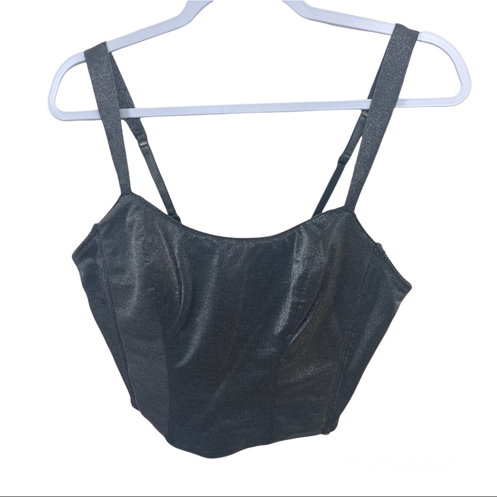 Victoria’s Secret Gold Label Vintage Deadstock Silver Metallic Corset Bustier